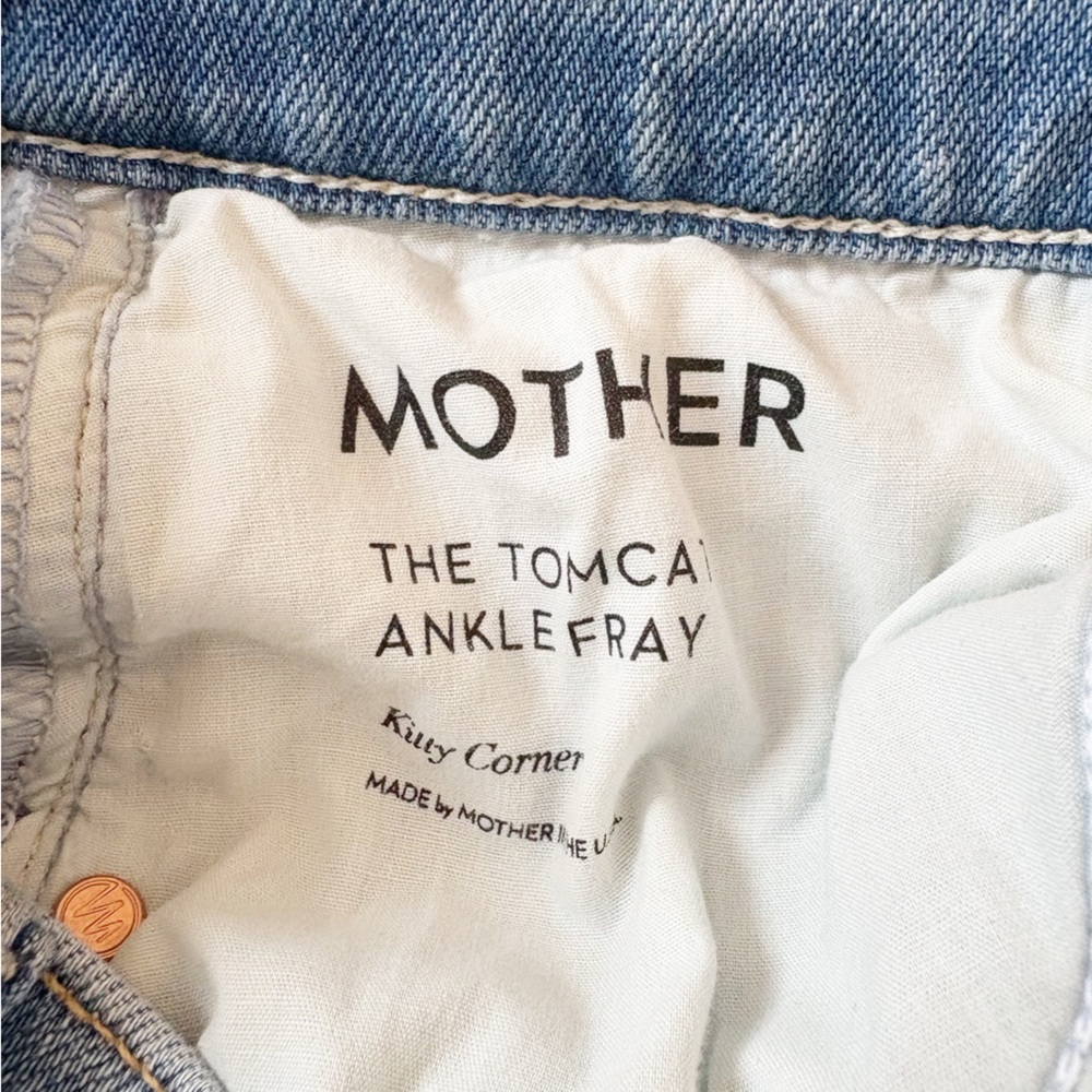 Mother Denim The Tomcat High Rise Straight Leg Jeans Ankle Fray Kitty Corner 26 - Picture 8 of 8